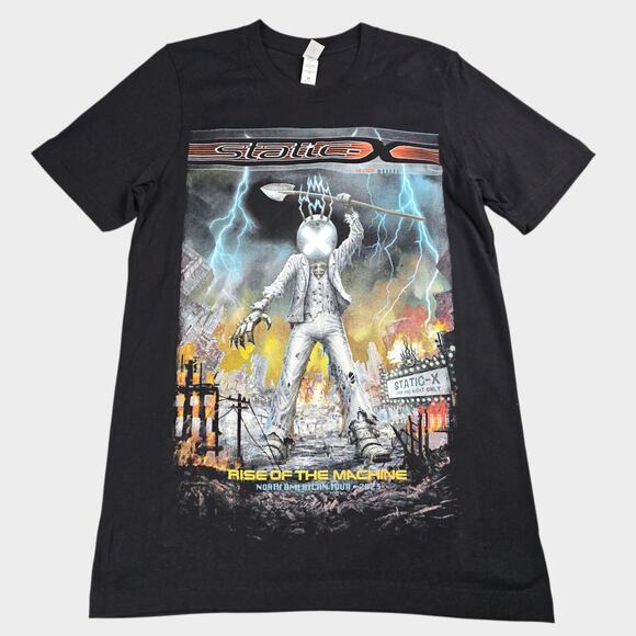 Static X Band Shirt Men Medium 2023 Concert Tour Rise of the Machine Graphic Tee - Picture 1 of 12
